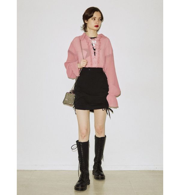 jouetie「ニーレングスサイドギャザースカート」|スカート|