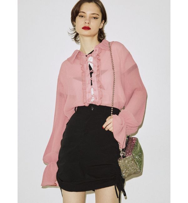 jouetie「ニーレングスサイドギャザースカート」|スカート|