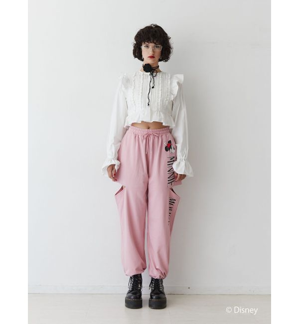 jouetie「【ミッキー＆ミニー】ロゴスリットスウェットパンツ【セットアップ対応】」|その他|