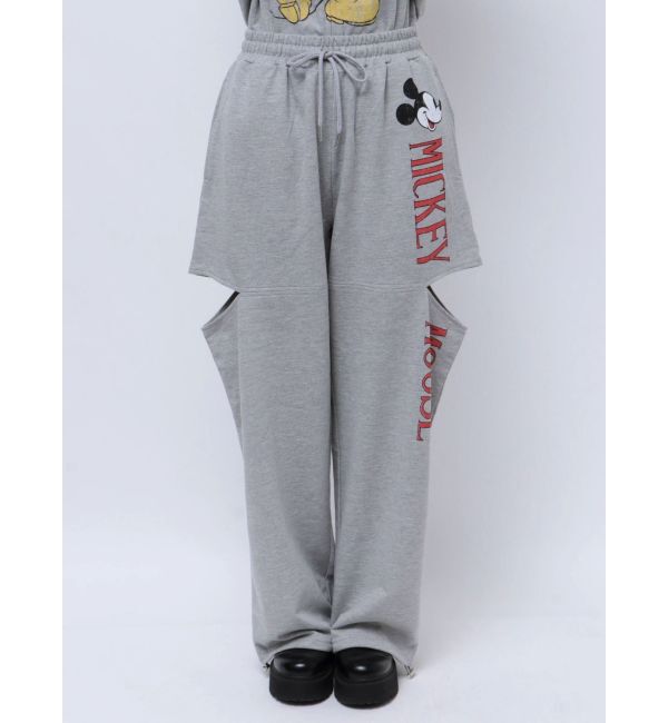 jouetie「【ミッキー＆ミニー】ロゴスリットスウェットパンツ【セットアップ対応】」|その他|