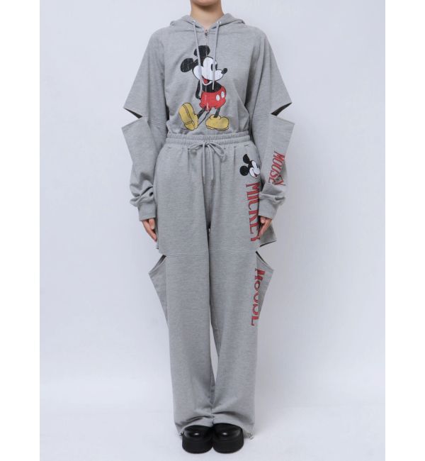 jouetie「【ミッキー＆ミニー】ロゴスリットスウェットパンツ【セットアップ対応】」|その他|