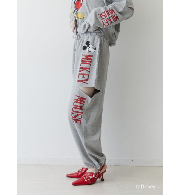 jouetie「【ミッキー＆ミニー】ロゴスリットスウェットパンツ【セットアップ対応】」|その他|