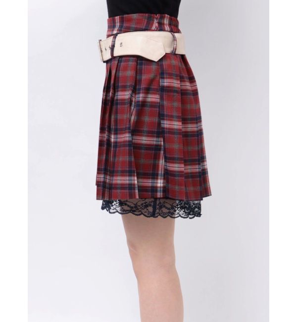 jouetie「ベルトヘムレースミニスカート【セットアップ対応】」|スカート|