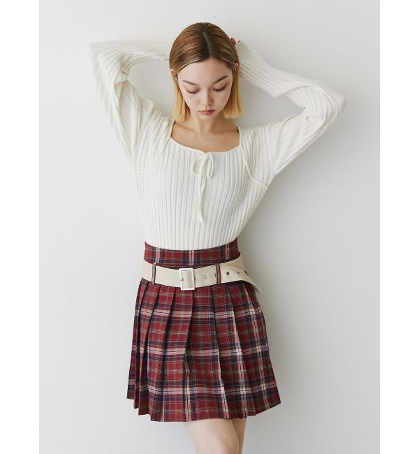 jouetie「ベルトヘムレースミニスカート【セットアップ対応】」|スカート|