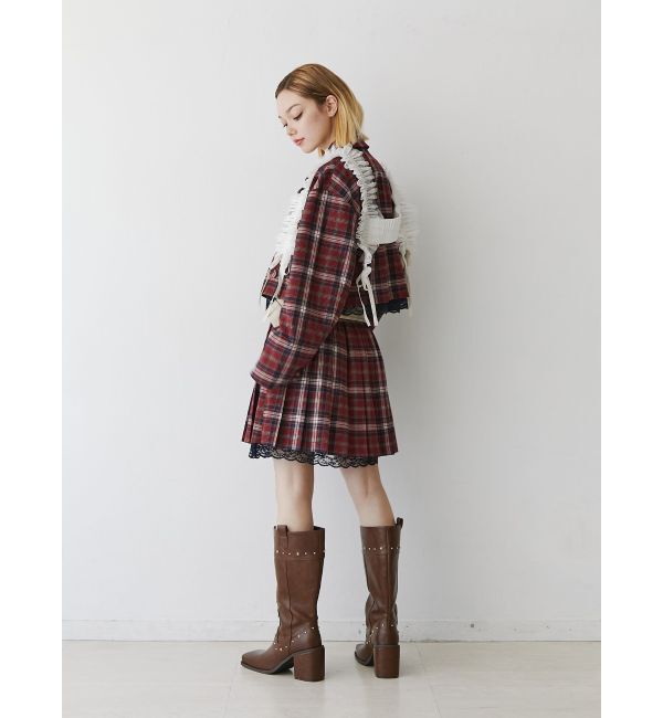 jouetie「ベルトヘムレースミニスカート【セットアップ対応】」|スカート|