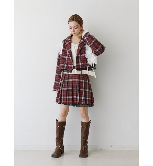 jouetie「ベルトヘムレースミニスカート【セットアップ対応】」|スカート|