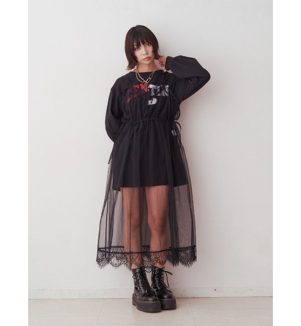 jouetie「チュールレイヤードロングワンピース」|ワンピース|