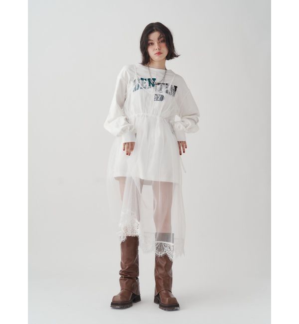jouetie「チュールレイヤードロングワンピース」|ワンピース|