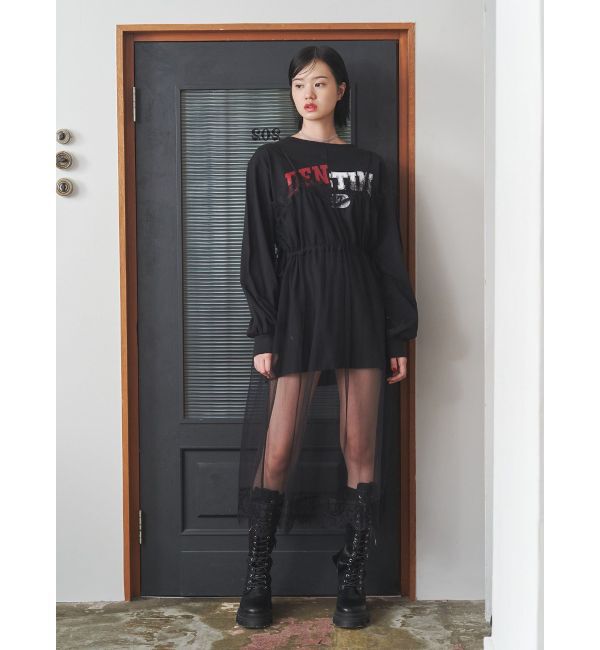 jouetie「チュールレイヤードロングワンピース」|ワンピース|