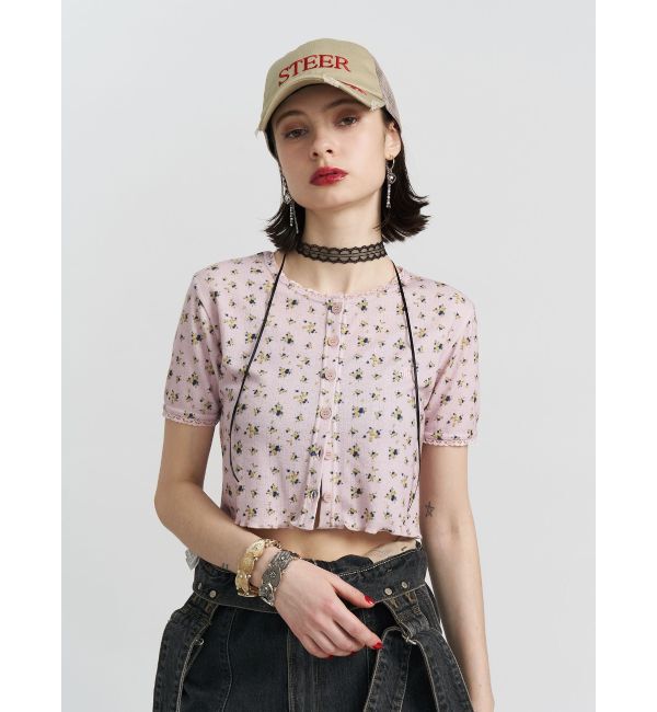 jouetie「フラワーカットカーデ【セット対応】」|カーディガン|