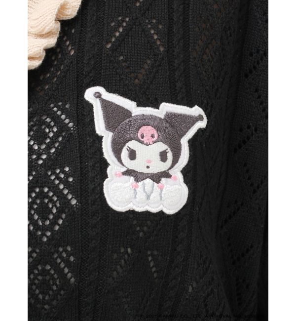 jouetie「【メロクロコラボ】KUROMIフリルニットカーデ」|カーディガン|