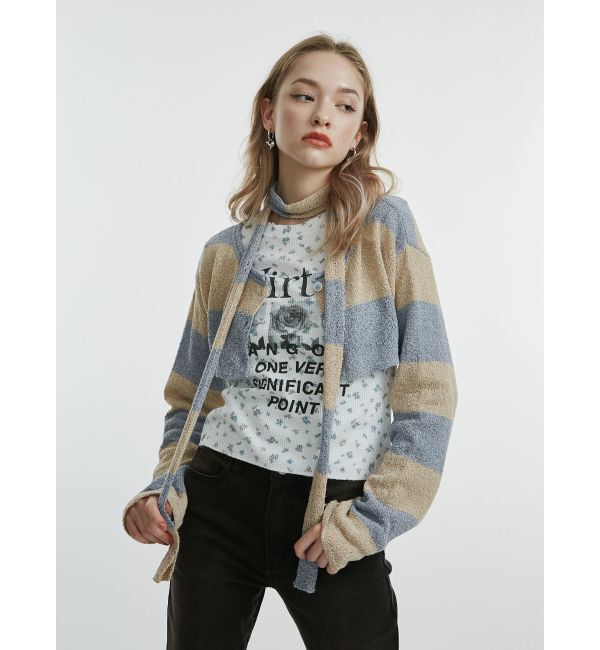 jouetie「ストールセットショートカーデ」|カーディガン|ブルー