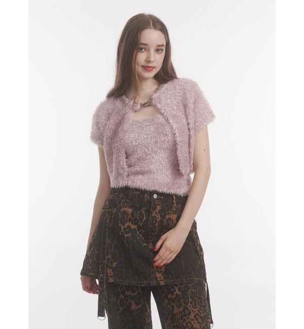 jouetie「ハーフスリーブラメニットアンサンブル」|ニット・セーター|