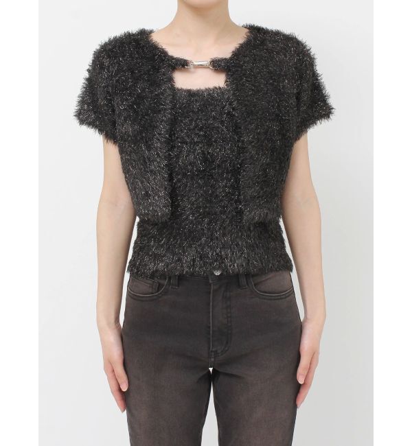 jouetie「ハーフスリーブラメニットアンサンブル」|ニット・セーター|