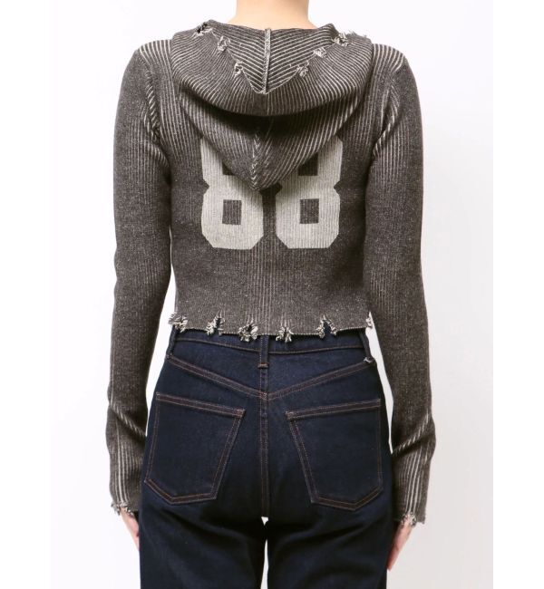 jouetie「コンパクトニットZIPフーディ」|ニット・セーター|