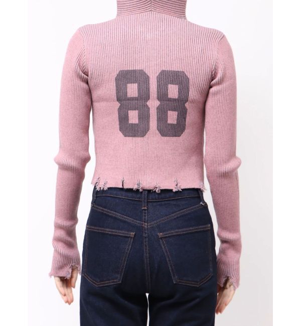 jouetie「コンパクトニットZIPフーディ」|ニット・セーター|