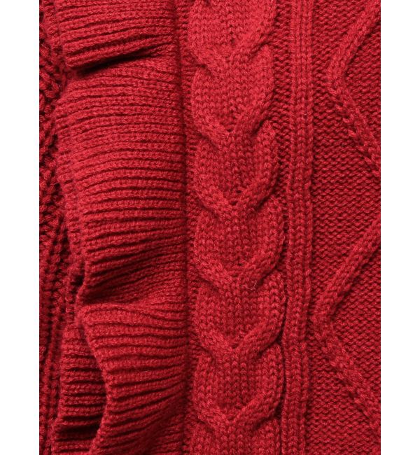 jouetie「フリルケーブルニットチュニック」|ニット・セーター|