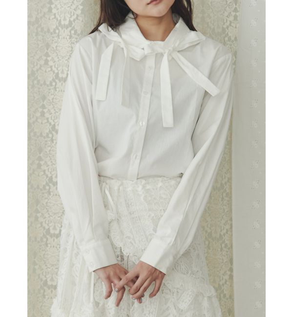 merry jenny「リボンリボンシャツ」|シャツ・ブラウス|オフホワイト