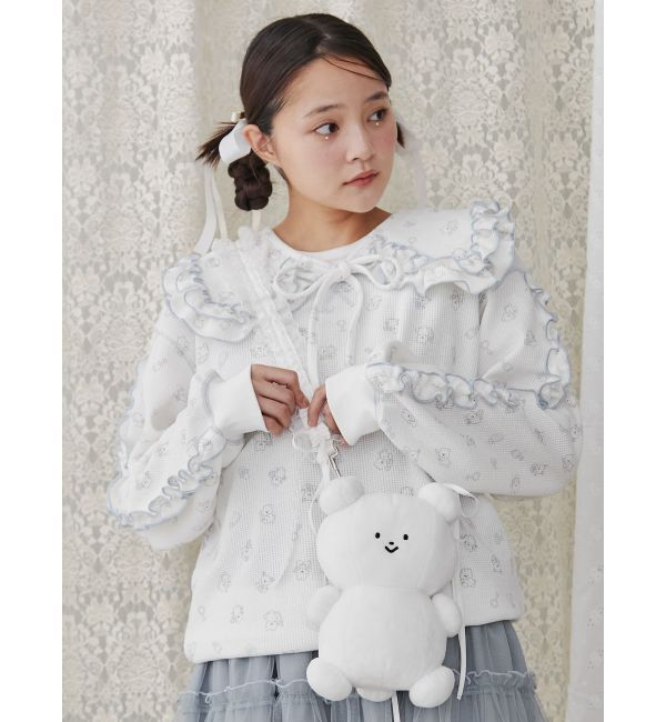merry jenny「【peichan.コラボ】くまちゃんフリルポシェット」|ショルダー・メッセンジャー|