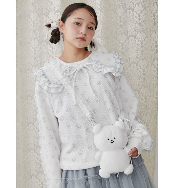 merry jenny「【peichan.コラボ】くまちゃんフリルポシェット」|ショルダー・メッセンジャー|