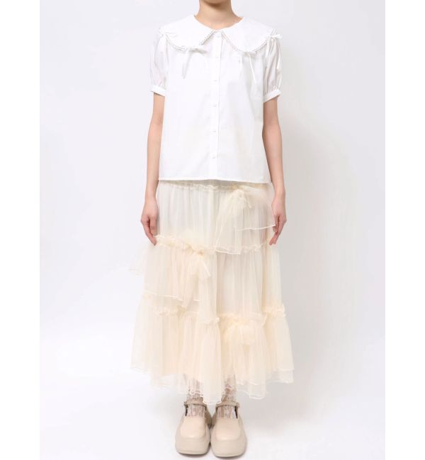 merry jenny「ピコレースリボンブラウス」|シャツ・ブラウス|