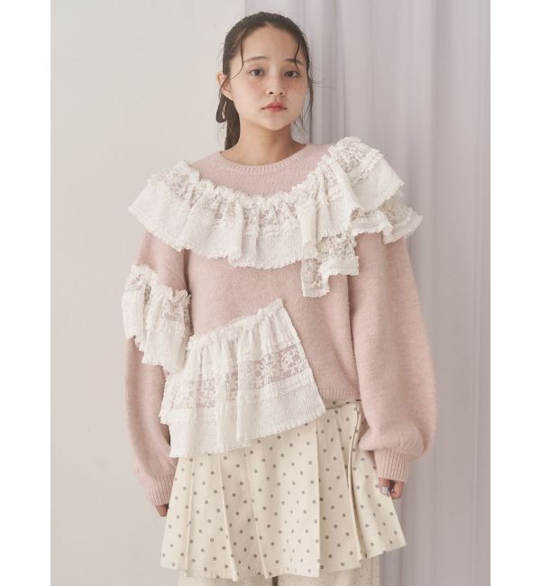 merry jenny「frill frill knit tops」|ニット・セーター|