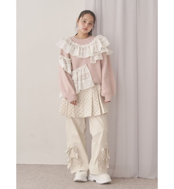 merry jenny「frill frill knit tops」|ニット・セーター|