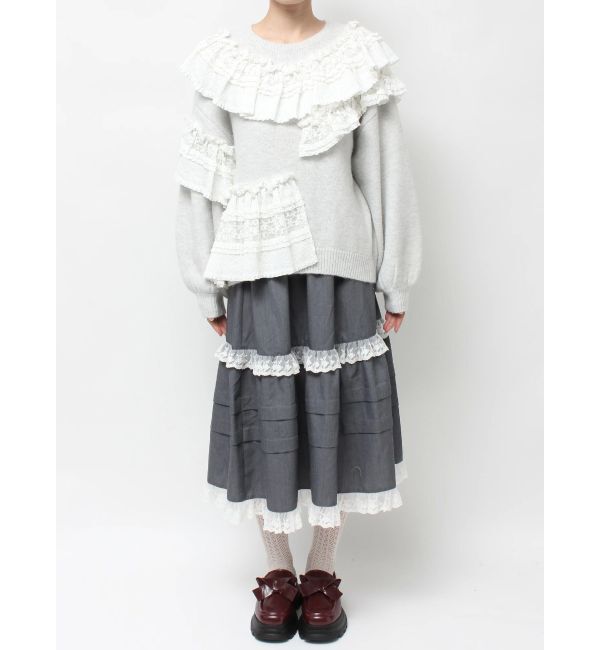 merry jenny「frill frill knit tops」|ニット・セーター|