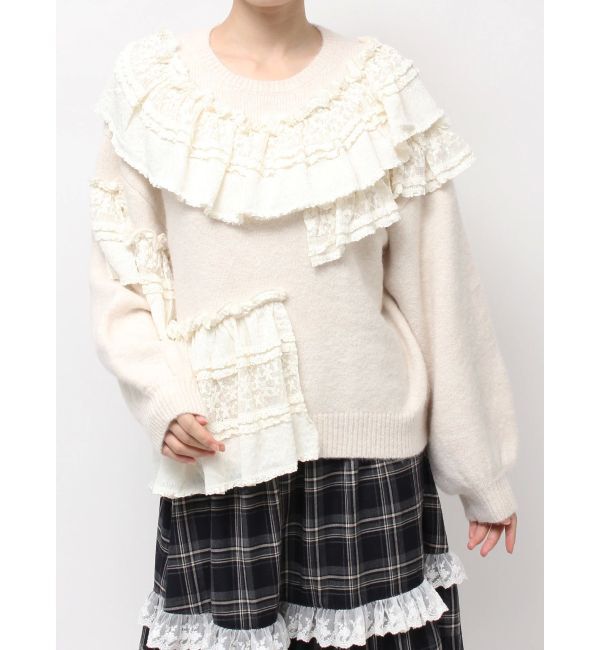 merry jenny「frill frill knit tops」|ニット・セーター|