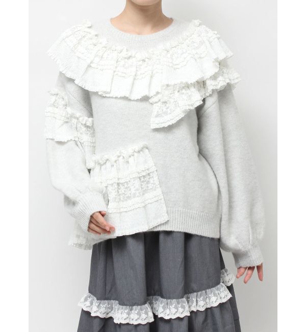 merry jenny「frill frill knit tops」|ニット・セーター|