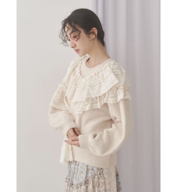 merry jenny「frill frill knit tops」|ニット・セーター|