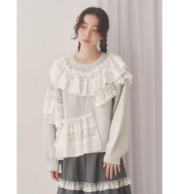 merry jenny「frill frill knit tops」|ニット・セーター|