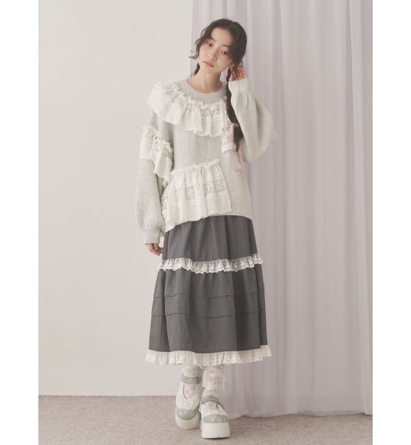 merry jenny「frill frill knit tops」|ニット・セーター|