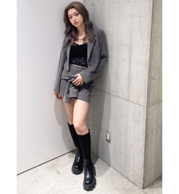 GYDA「ウエストデザインスカートライクショートパンツ【SETUP着用可】」|スカート|