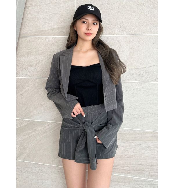 GYDA「ウエストデザインスカートライクショートパンツ【SETUP着用可】」|スカート|