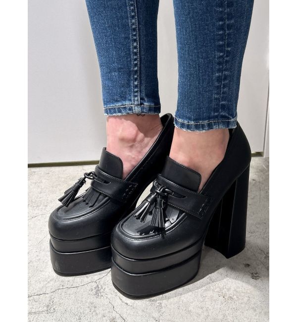 GYDA「チャンキーヒールローファーパンプス」|パンプス|