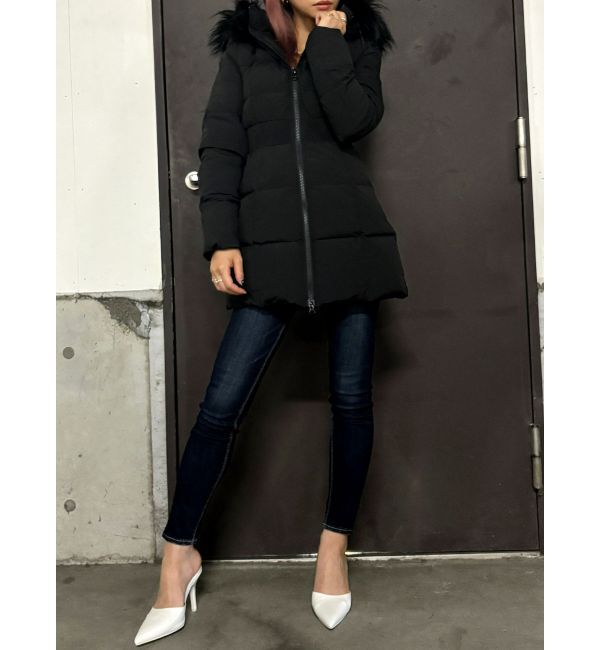 GYDA「【TINY】GYGYベルト付きロングダウンコート」|ダウン|