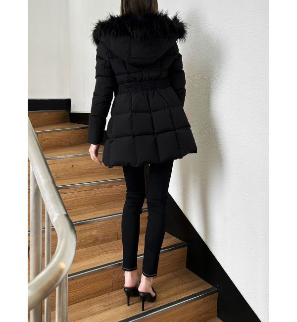 GYDA「【TINY】GYGYベルト付きロングダウンコート」|ダウン|