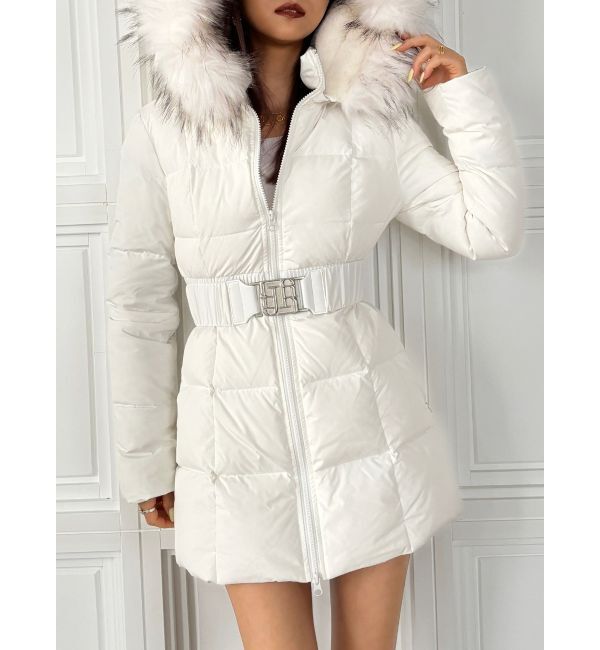 GYDA「【TINY】GYGYベルト付きロングダウンコート」|ダウン|