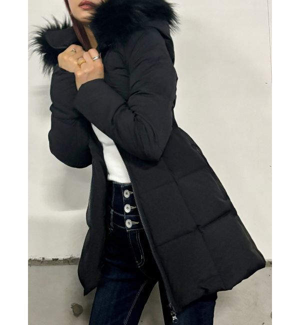 GYDA「【TINY】GYGYベルト付きロングダウンコート」|ダウン|