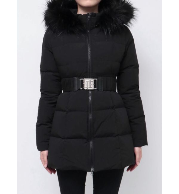 GYDA「【TINY】GYGYベルト付きロングダウンコート」|ダウン|