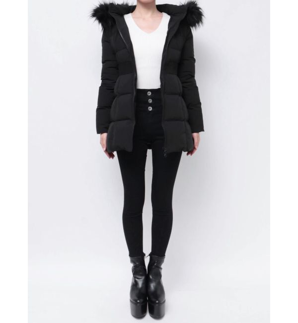 GYDA「【TINY】GYGYベルト付きロングダウンコート」|ダウン|