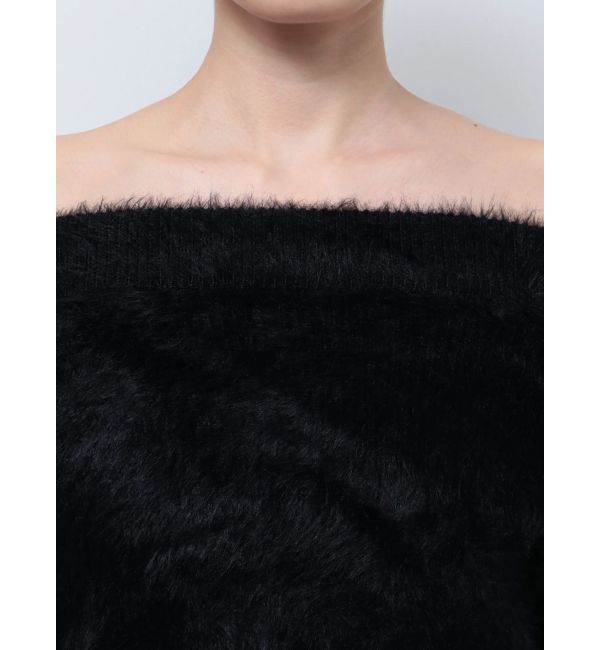 GYDA「オフショルデザインシャギーニットワンピース」|ワンピース|