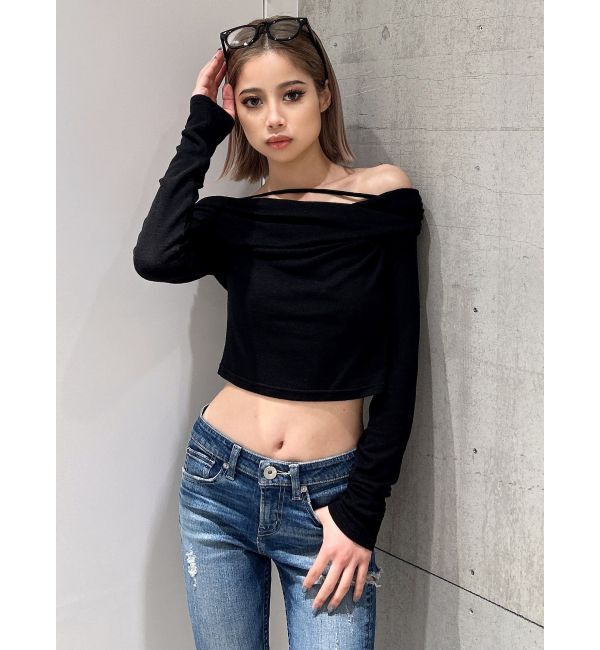 GYDA「アシンンメトリーオフショルトップス」|Tシャツ・カットソー|