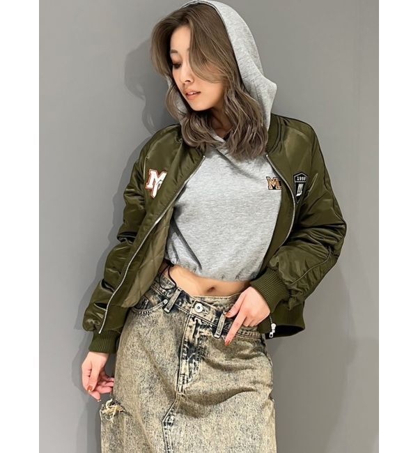 GYDA「【みちょぱコラボ】RIDICULOUS MCPサテンブルゾン」|ブルゾン・スタジャン|