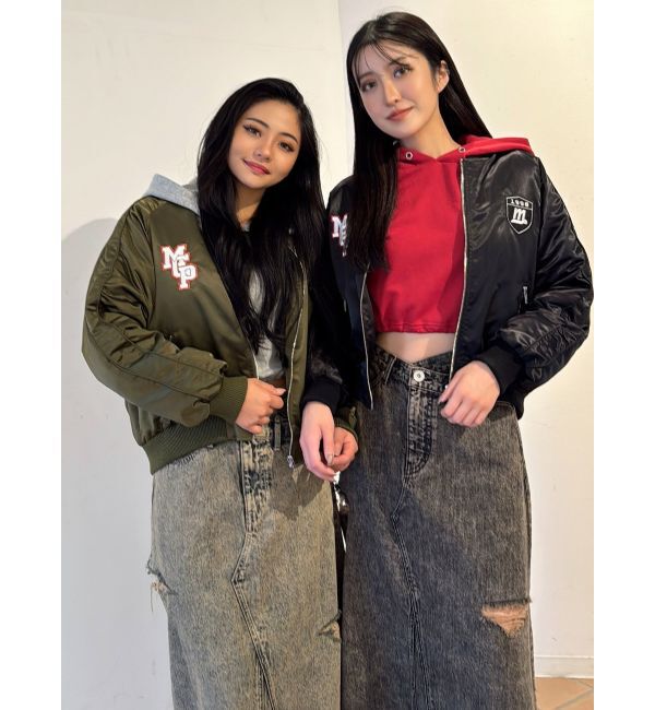 GYDA「【みちょぱコラボ】RIDICULOUS MCPサテンブルゾン」|ブルゾン・スタジャン|