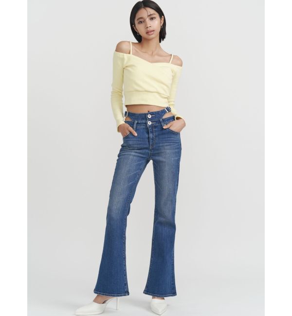 GYDA「カシュクールデザインオフショルトップス」|Tシャツ・カットソー|