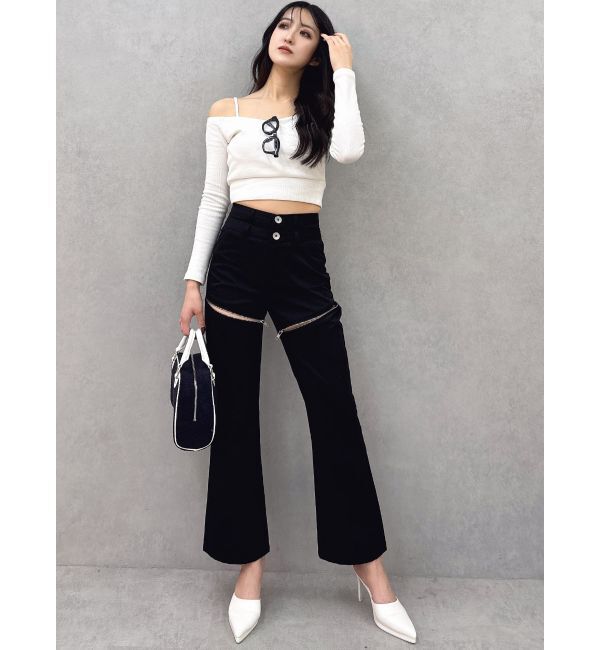 GYDA「カシュクールデザインオフショルトップス」|Tシャツ・カットソー|