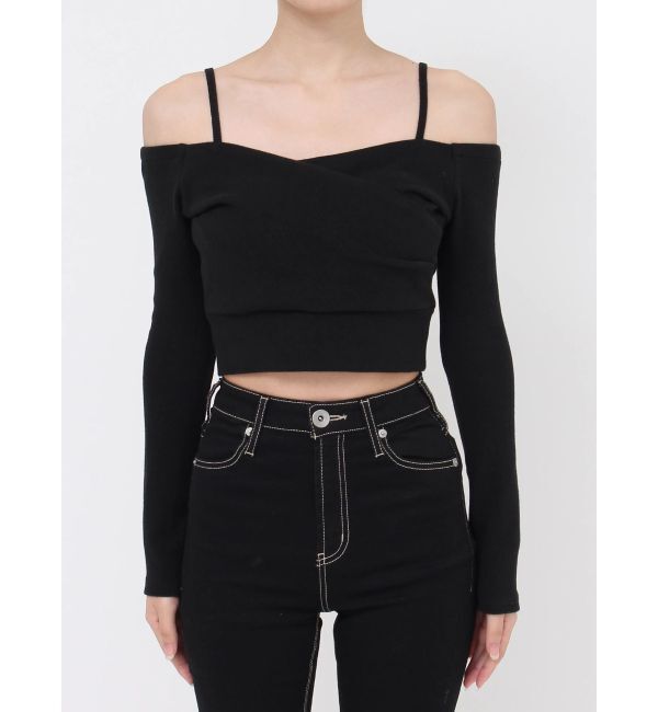 GYDA「カシュクールデザインオフショルトップス」|Tシャツ・カットソー|