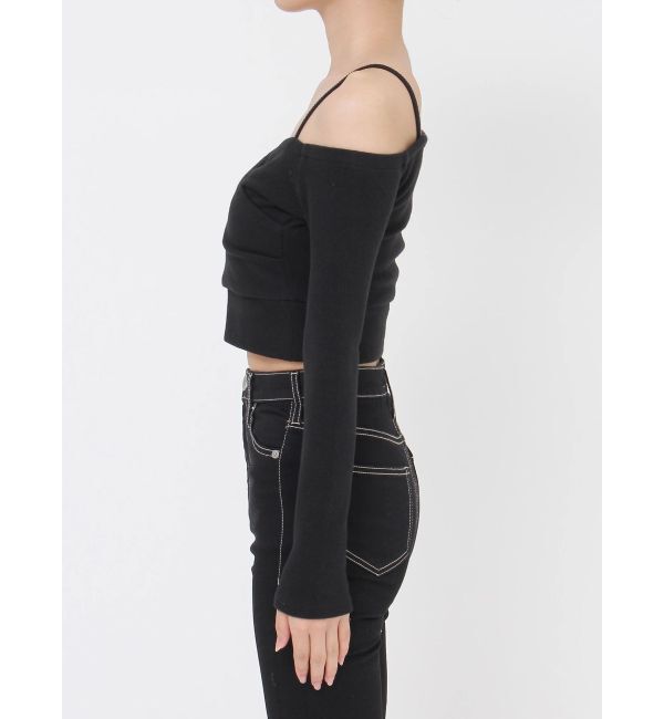 GYDA「カシュクールデザインオフショルトップス」|Tシャツ・カットソー|